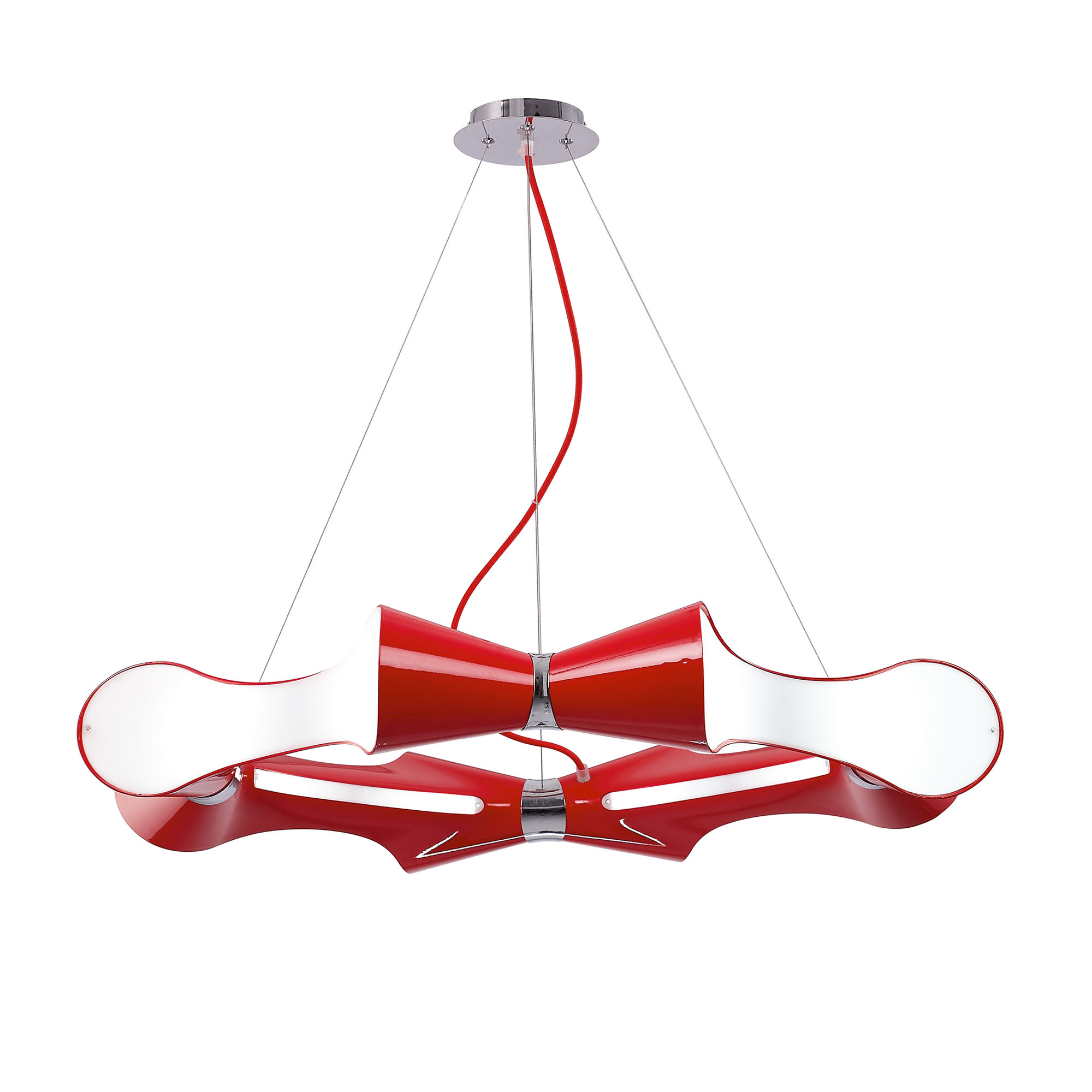 M1561  Ora Pendant 8 Light Gloss Red